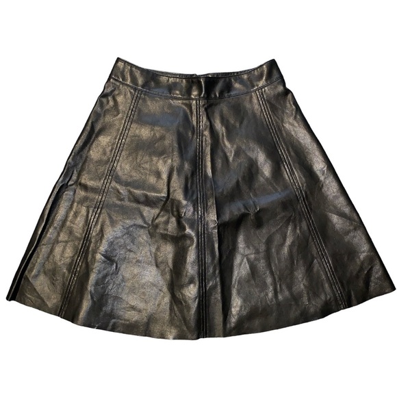 H&M Flowy High Rise Leather Skirt size 6 - Picture 1 of 5